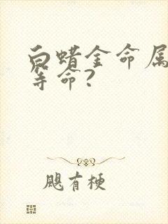 白蜡金命属于几等命?