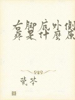 右脚底外侧边缘疼是什么原因