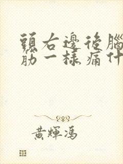 头右边后脑勺抽筋一样痛什么情况封面