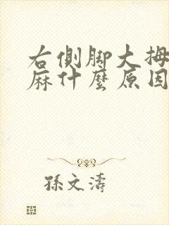 右侧脚大拇指发麻什么原因封面