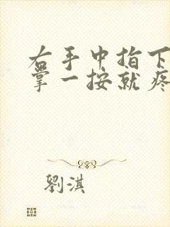 右手中指下面手掌一按就疼