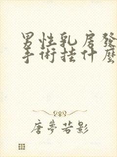 男性乳房发育症手术挂什么科