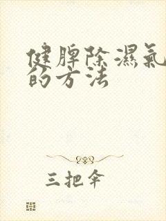 健脾除湿气最好的方法