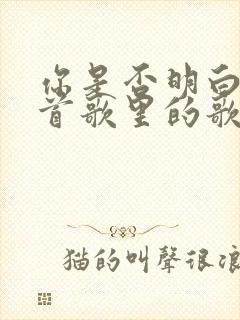 你是否明白是哪首歌里的歌词