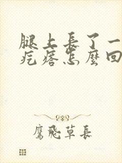 腿上长了一个硬疙瘩怎么回事封面