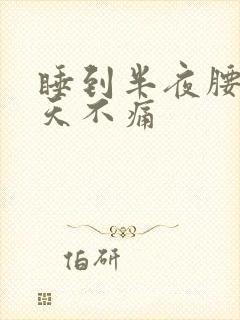 睡到半夜腰痛白天不痛