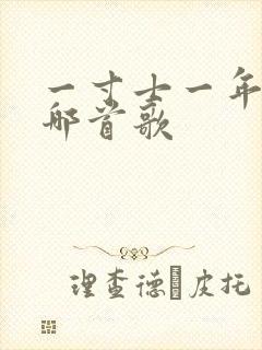 一寸士一年木是哪首歌封面