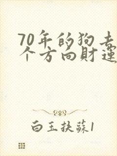70年的狗去哪个方向财运好