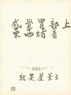 感觉胃部上面有东西堵着