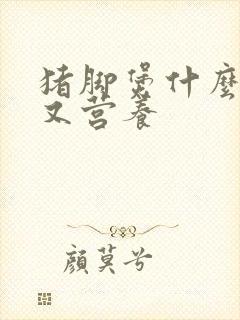 猪脚煲什么好吃又营养