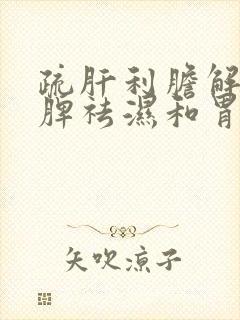 疏肝利胆解郁健脾祛湿和胃