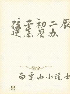 孩子初二厌学叛逆怎么办封面