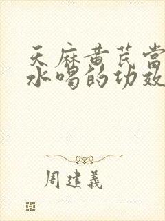 天麻黄芪当归泡水喝的功效