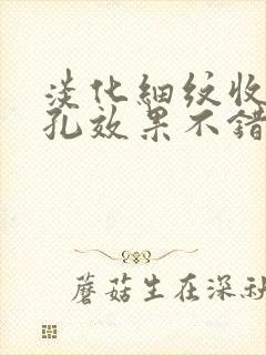 淡化细纹收缩毛孔效果不错的护肤品