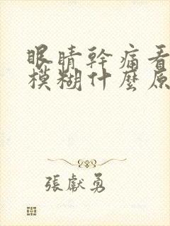 眼睛干痛看东西模糊什么原因
