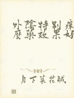 外阴特别痒用什么药效果好