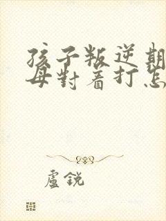 孩子叛逆期和父母对着打怎么办封面