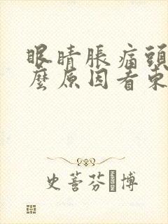 眼睛胀痛头晕什么原因看东西模糊有半个月了