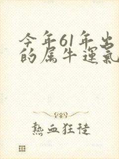 今年61年出生的属牛运气怎样