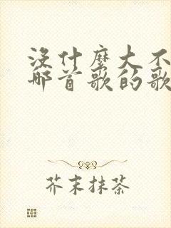 没什么大不了是哪首歌的歌词