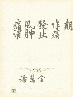 痛风发作期如何消肿止痛