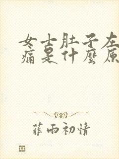 女士肚子左侧疼痛是什么原因封面
