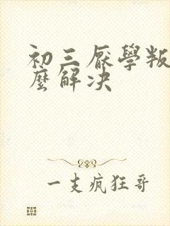 初三厌学叛逆怎么解决