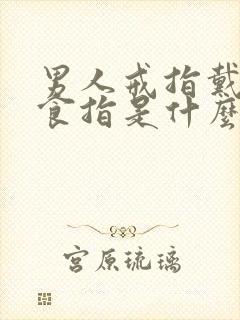 男人戒指戴右手食指是什么意思封面