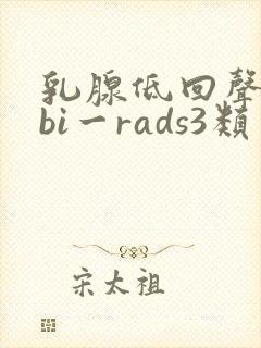 乳腺低回声结节bi一rads3类