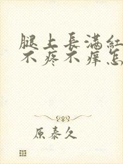 腿上长满红点点不疼不痒怎么回事