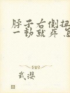 脖子右侧扭到了一动就疼 怎么办