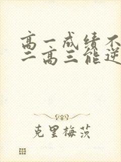 高一成绩不好高二高三能逆袭上来吗