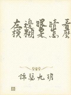 左边眼睛看东西模糊是怎么回事