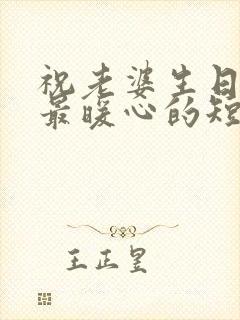 祝老婆生日快乐最暖心的短句子封面