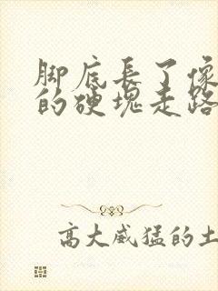 脚底长了像老茧的硬块走路有点痛封面