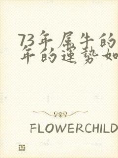 73年属牛的今年的运势如何