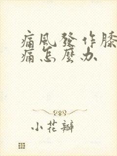 痛风发作膝盖很痛怎么办封面