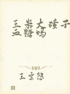 玉米大碴子粥升血糖吗