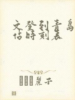 文登到青岛汽车站时刻表封面