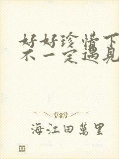 好好珍惜下辈子不一定遇见