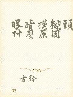 眼睛模糊头晕是什么原因