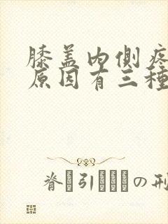 膝盖内侧疼痛的原因有三种图