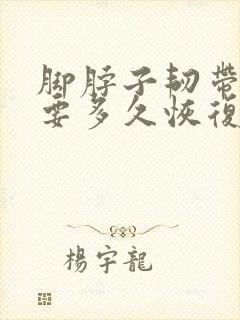 脚脖子韧带拉伤要多久恢复