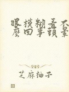 眼模糊看不清怎么回事头晕封面