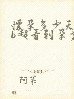 怀孕多少天可以b超看到孕囊