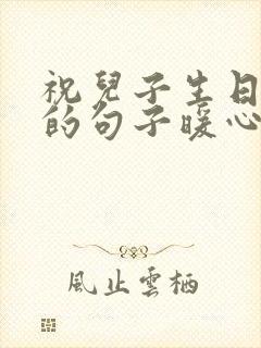 祝儿子生日快乐的句子暖心短句发朋友圈