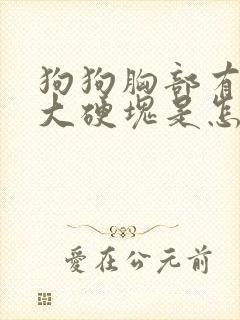 狗狗胸部有个很大硬块是怎么回事