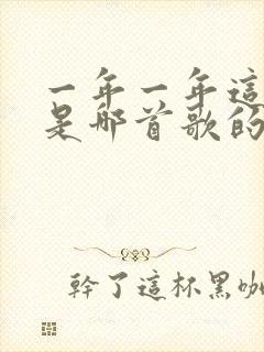 一年一年这样过是哪首歌的歌词封面