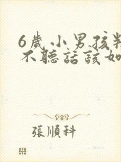 6岁小男孩叛逆不听话该如何管教?封面