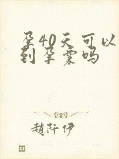 孕40天可以看到孕囊吗